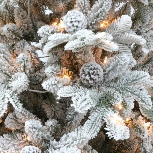 Cheap The Holiday Aisle 7'6" H Green Realistic Artificial Pine Frosted Christmas Tree With 450 Lights