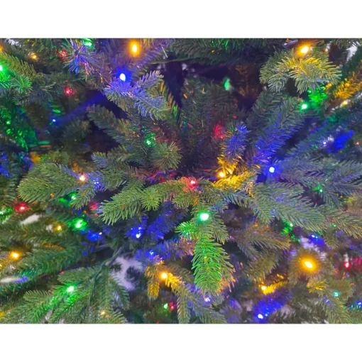 New Christmas Time 6'5" H Green Realistic Artificial Pine Christmas Tree With 500 Led Color Changing Lights