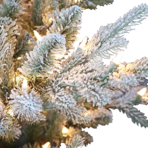 Cheap The Holiday Aisle 7'6" H Green Realistic Artificial Spruce Frosted Christmas Tree With 450 Lights