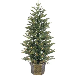 Best The Holiday Aisle 4'6" H Green Realistic Artificial Pine Christmas Tree With 150 Lights