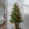 Flash Sale The Holiday Aisle 48" H Green Realistic Artificial Fir Flocked/Frosted Christmas Tree With Led 70 Lights And Ball Ornaments/Berries