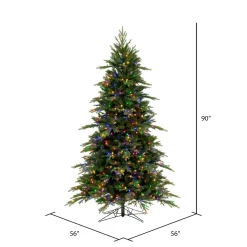 Discount The Holiday Aisle 90'' H Green Realistic Fir Christmas Tree With 700 Led Lights