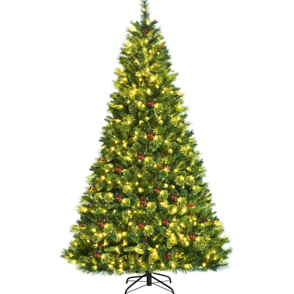 Clearance The Holiday Aisle 96'' H Green Realistic Pine Cashmere Christmas Tree With 600 Led Lights