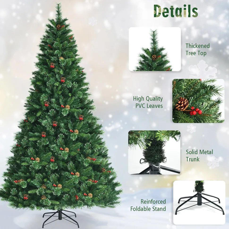 Clearance The Holiday Aisle 96'' H Green Realistic Pine Cashmere Christmas Tree With 600 Led Lights