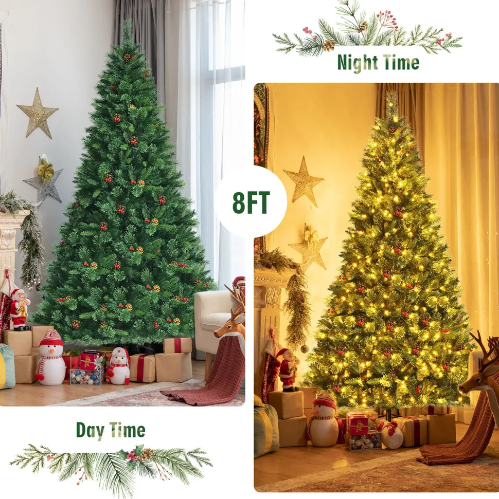 Clearance The Holiday Aisle 96'' H Green Realistic Pine Cashmere Christmas Tree With 600 Led Lights