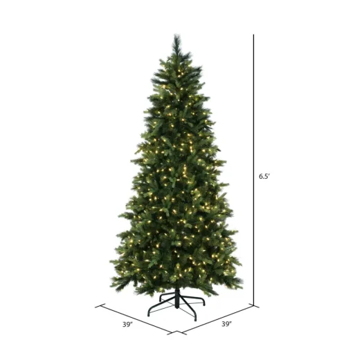 Outlet The Holiday Aisle 78'' H Green Realistic Spruce Christmas Tree With 500 Led Lights