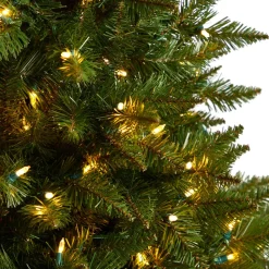 Outlet The Holiday Aisle 4' H Green Spruce Cashmere Christmas Tree With 200 Led Color Changing/Combination Lights