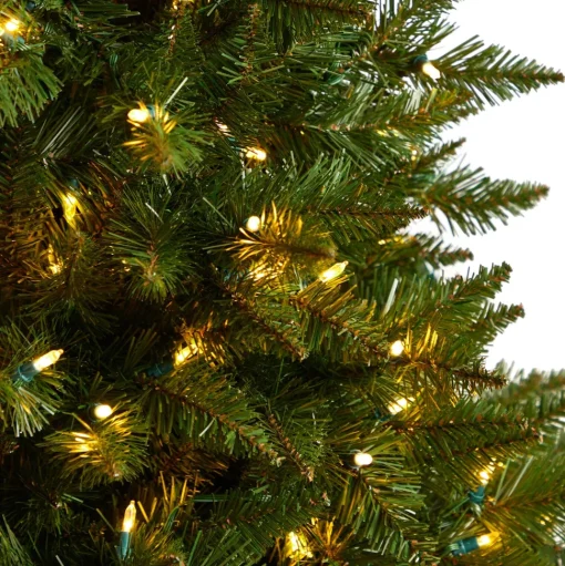 Outlet The Holiday Aisle 4' H Green Spruce Cashmere Christmas Tree With 200 Led Color Changing/Combination Lights