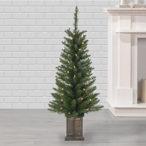 Shop The Holiday Aisle 3'6" H Green Spruce Christmas Tree With 50 Led Lights