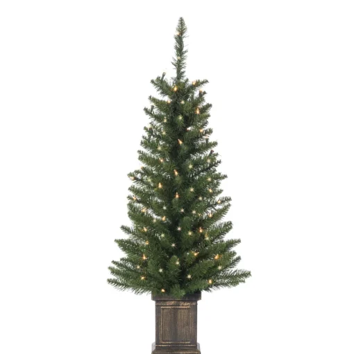 Shop The Holiday Aisle 3'6" H Green Spruce Christmas Tree With 50 Led Lights