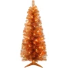 Shop The Holiday Aisle 54" H Orange Fir Christmas Tree With 70 Lights