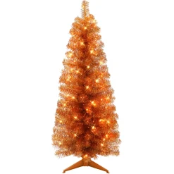 Shop The Holiday Aisle 54" H Orange Fir Christmas Tree With 70 Lights