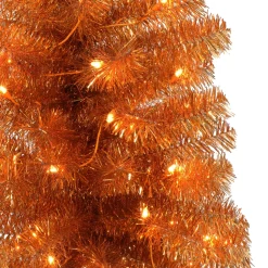 Shop The Holiday Aisle 54" H Orange Fir Christmas Tree With 70 Lights