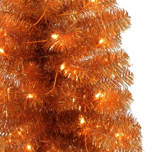 Shop The Holiday Aisle 54" H Orange Fir Christmas Tree With 70 Lights