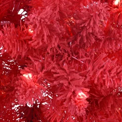 Online The Holiday Aisle 6'5" H Red Fir Flocked/Frosted Christmas Tree With 200 Lights