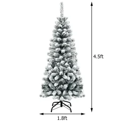 Cheap The Holiday Aisle 54'' H Red/White Pine Cashmere Christmas Tree With 150 Led Lights
