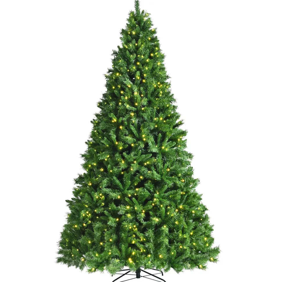 Shop The Holiday Aisle 9' H Regular Green Artificial Christmas Tree With 250 Led Lights