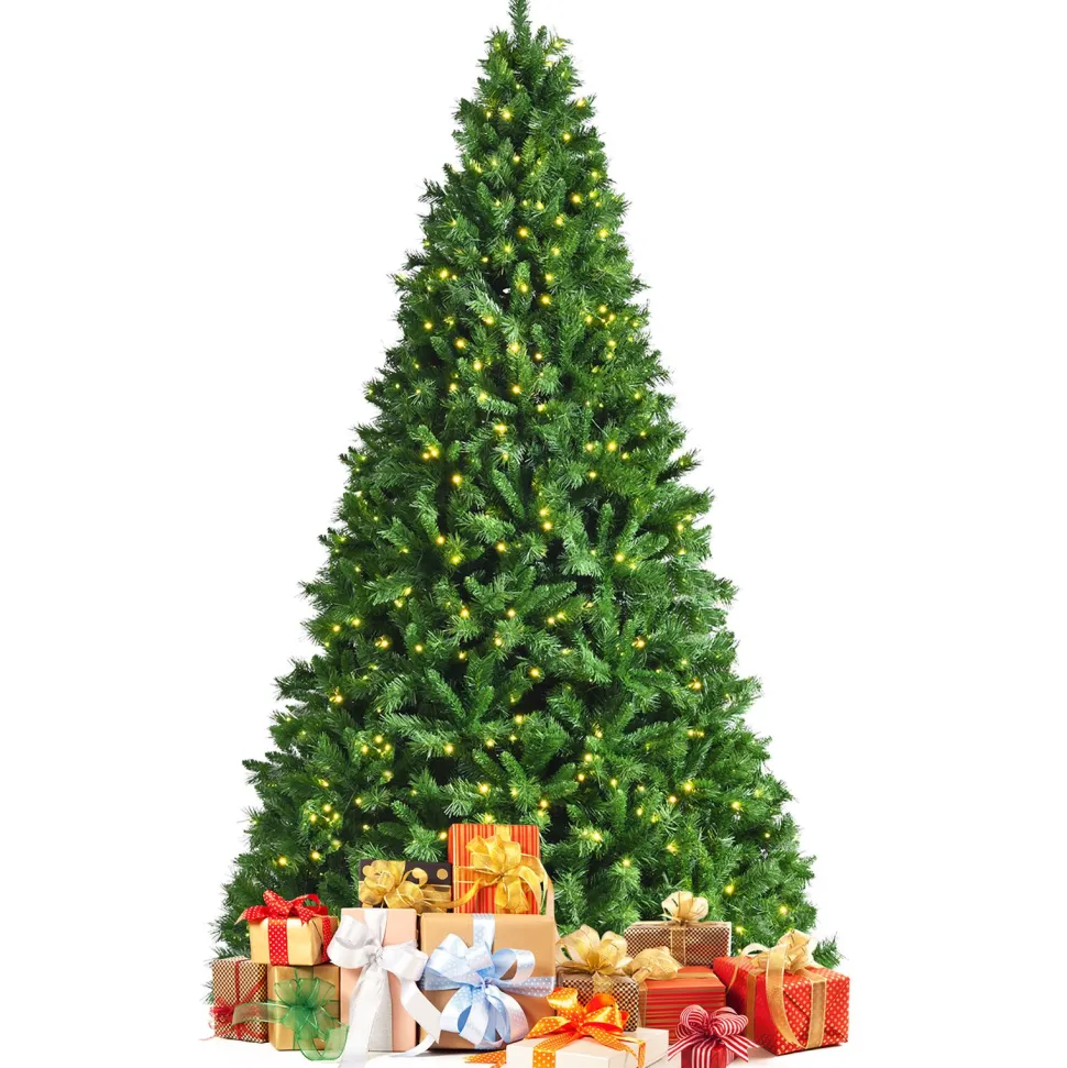 Shop The Holiday Aisle 9' H Regular Green Artificial Christmas Tree With 250 Led Lights