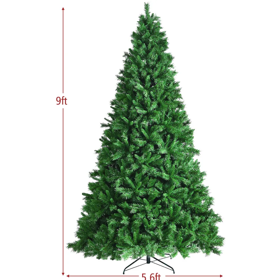 Shop The Holiday Aisle 9' H Regular Green Artificial Christmas Tree With 250 Led Lights