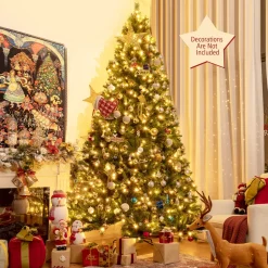 Shop The Holiday Aisle 9' H Regular Green Artificial Christmas Tree With 250 Led Lights