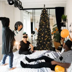 Best The Holiday Aisle 7' H Slender Black Spuce Christmas Tree With 350 Led Lights