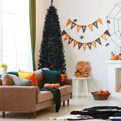 Best The Holiday Aisle 7' H Slender Black Spuce Christmas Tree With 350 Led Lights