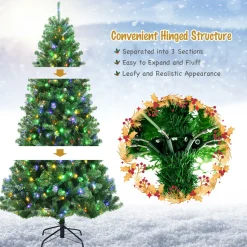 Online The Holiday Aisle 84'' H Slender Green Artificial Spruce Christmas Tree With 500 Led Changing/Combination Lights