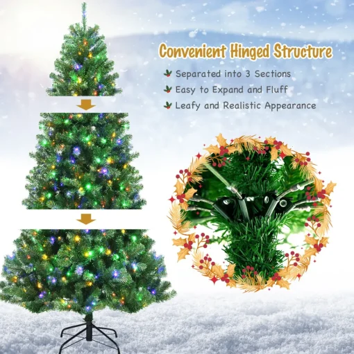Online The Holiday Aisle 84'' H Slender Green Artificial Spruce Christmas Tree With 500 Led Changing/Combination Lights