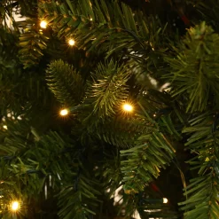 Shop The Holiday Aisle 7' H Slender Green Artificial Fir Christmas Tree With 450 Led Lights