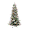 Flash Sale The Holiday Aisle 90" H Slender Green Fir Flocked/Frosted Christmas Tree With 450 Lights