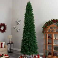 Discount The Holiday Aisle 12' H Slender Green Pine Cashmere Christmas Tree With 1100 Led Lights