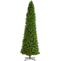 Discount The Holiday Aisle 12' H Slender Green Pine Cashmere Christmas Tree With 1100 Led Lights