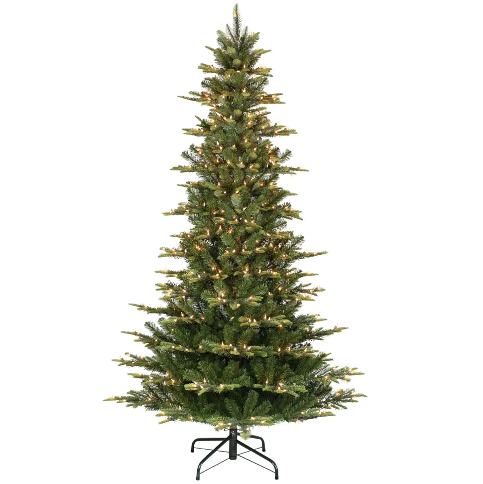 Best The Holiday Aisle 9' H Slender Green Pine Christmas Tree With 700 Lights