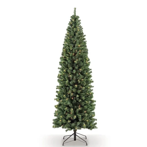 Online The Holiday Aisle 6'6" H Slender Green Pine Christmas Tree With 250 Lights