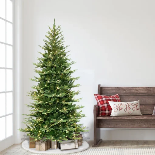 Flash Sale The Holiday Aisle 78" H Slender Green Pvc & Pe Blend Fir Christmas Tree With 350 Lights