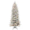 Fashion The Holiday Aisle 90" H Slender Green Pvc & Pe Blend Fir Flocked/Frosted Christmas Tree With 400 Lights