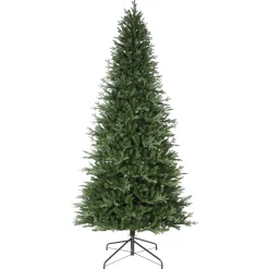 Cheap Haute Decor 9' H Slender Green Realistic Fir Artificial Christmas Tree With 800 Led Lights