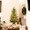 Best Sale Andover Mills 4'4" H Slender Green Realistic Artificial Fir Christmas Tree With 100 Led Lights