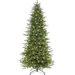 Flash Sale The Holiday Aisle 9' H Slender Green Realistic Artificial Fir Christmas Tree With 700 Led Color Changing/Combination Lights
