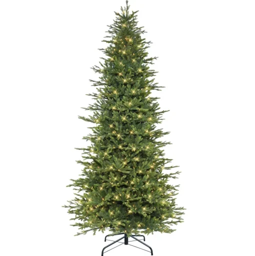 Flash Sale The Holiday Aisle 9' H Slender Green Realistic Artificial Fir Christmas Tree With 700 Led Color Changing/Combination Lights