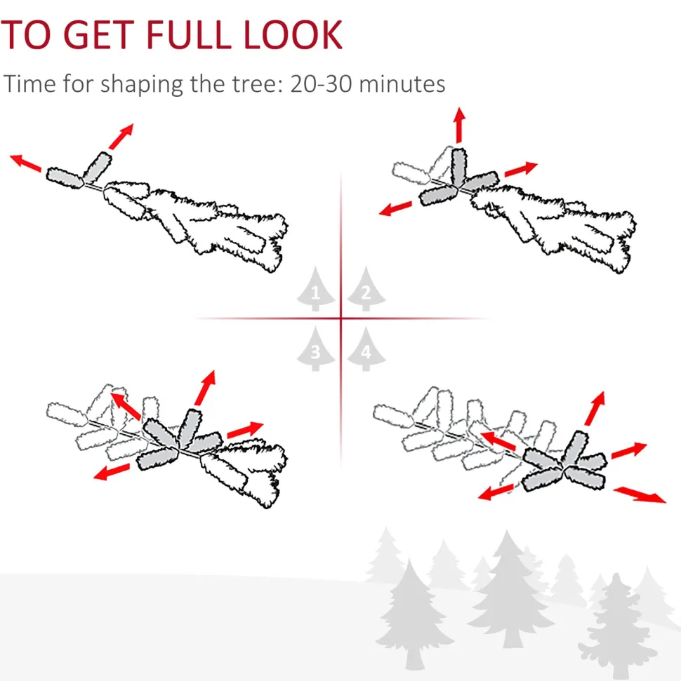 Clearance The Holiday Aisle 6' H Slender Green/White Flocked/Frosted Christmas Tree With 300 Led Lights