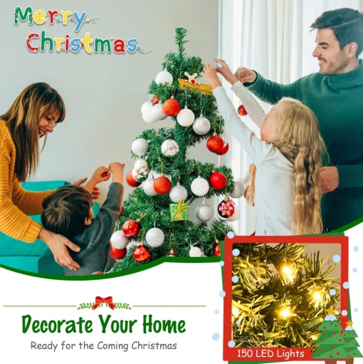 Best The Holiday Aisle 48'' H Spiral-Shaped Green Cashmere Christmas Tree With 300 Led Lights