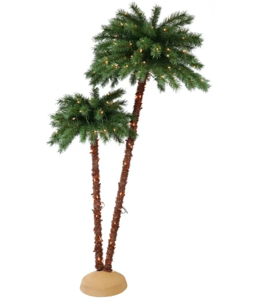 Fashion Bay Isle Home 72" H Upside Down Green Artificial Tropical Christmas Tree With 175 Lights