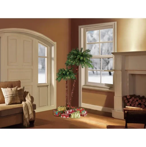 Fashion Bay Isle Home 72" H Upside Down Green Artificial Tropical Christmas Tree With 175 Lights