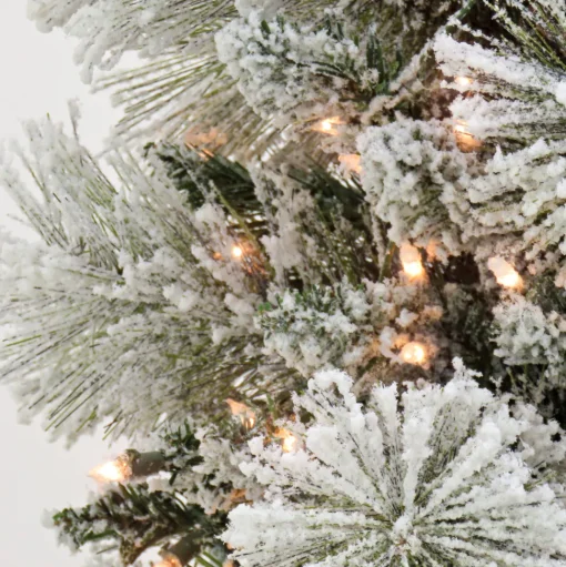 Cheap The Holiday Aisle 108" H White Fir Christmas Tree With 900 Incandescent Lights And Pinecones