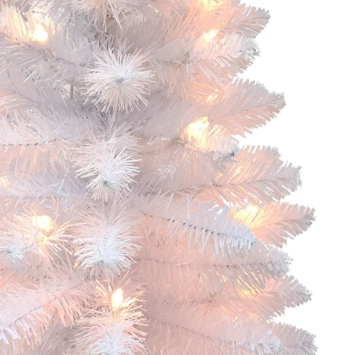 Fashion The Holiday Aisle 3' H White Fir Christmas Tree With 50 Lights