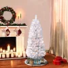 Best Sale The Holiday Aisle 4'6" H White Fir Christmas Tree With Lights