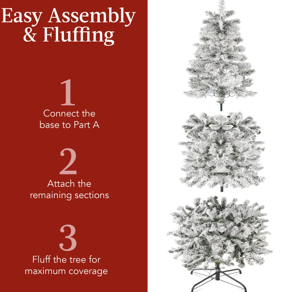 Store The Holiday Aisle 6' H White Pine Christmas Tree With Led Twinkling Lights