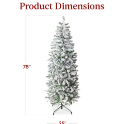Store The Holiday Aisle 6' H White Pine Christmas Tree With Led Twinkling Lights