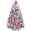 Discount The Holiday Aisle 6' H White Pine Christmas Tree With Color Changing/Combination Lights